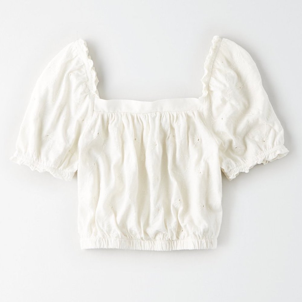 ⭐️3/$25 AE Bubble Sleeve Crop Top